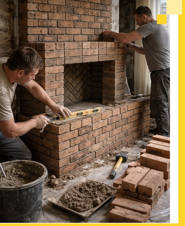 Изготовление и установка кирпичных каминов в Карталах