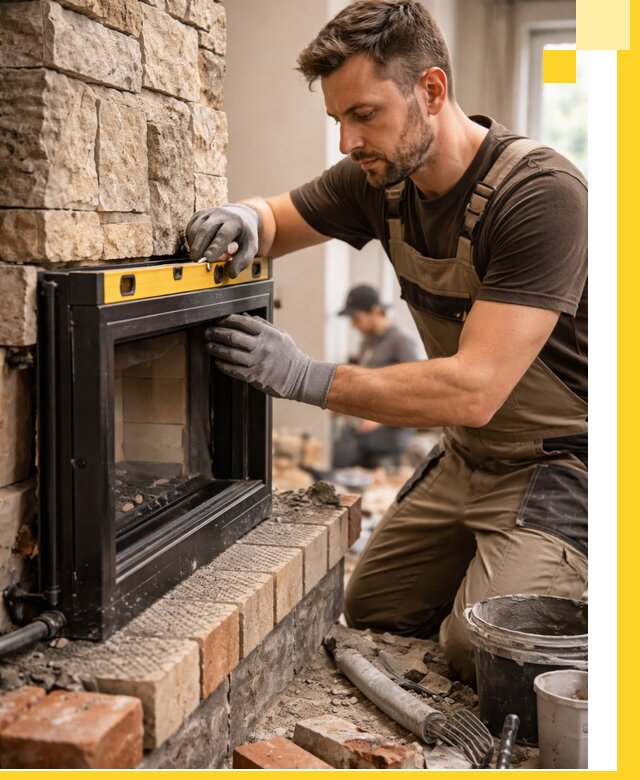 Дровяные камины под ключ в Карталах: монтаж, обустройство