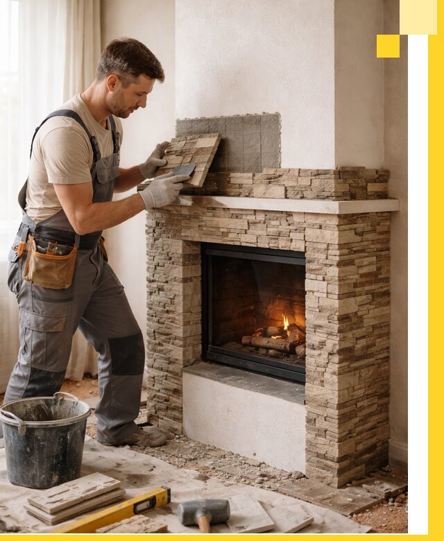 Изготовление и монтаж каминов для дома под ключ в Карталах