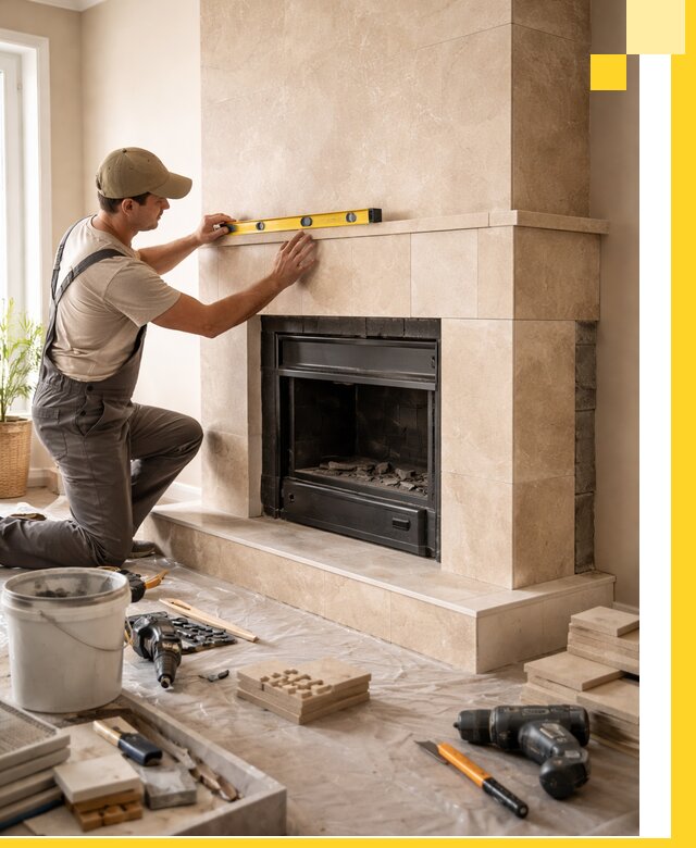 Установка и монтаж каминов в частном доме под ключ в Карталах