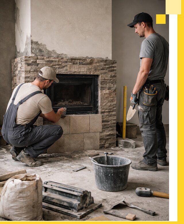 Камины под ключ в Карталах: проект, изготовление и монтаж