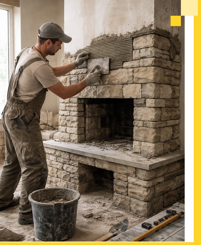 Строительство каминов под ключ в Карталах от проектирования до монтажа