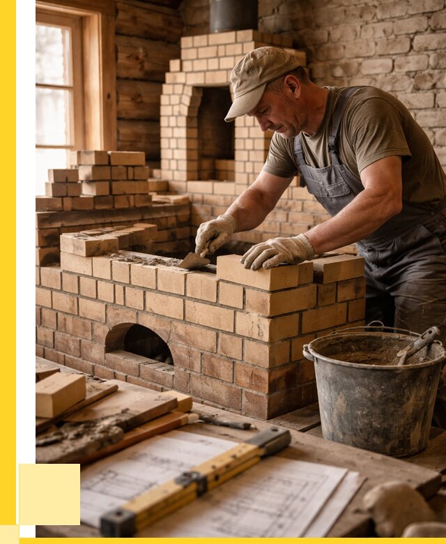 Кладка печей из кирпича в Карталах цены от 31293 р. - ЭриданКрт