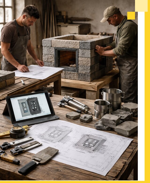 Разработка проектов печей с согласованием и монтажом в Карталах