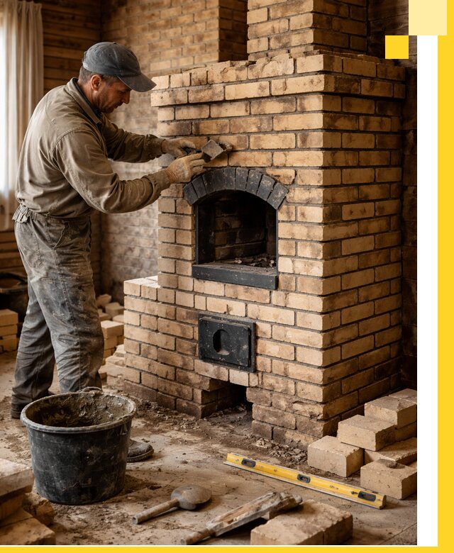Кирпичные печи под ключ в Карталах: проектирование и кладка