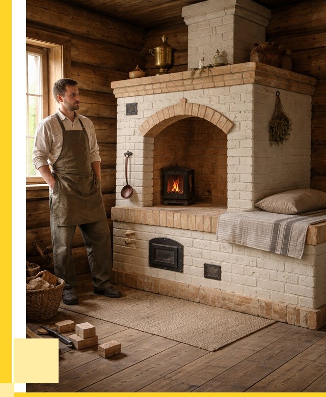 Русские печи с лежанкой под ключ в Карталах от 156465 р. ЭриданКрт