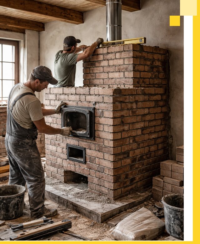 Печи для загородного дома под ключ в Карталах — монтаж и сервис