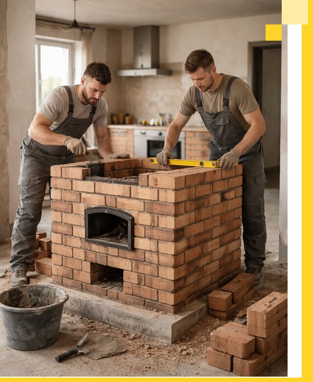 Установка и монтаж печей в частном доме в Карталах под ключ