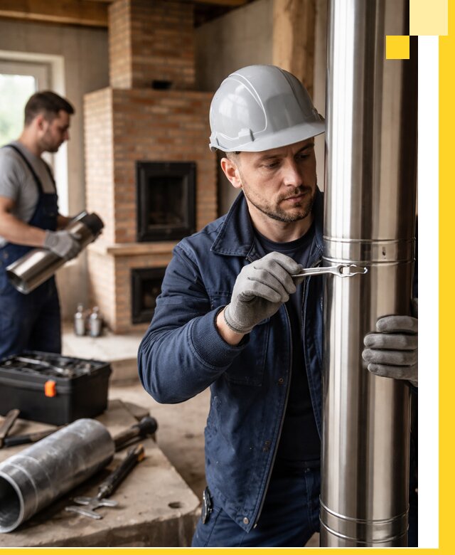 Профессиональный монтаж дымоходов для печей в Карталах