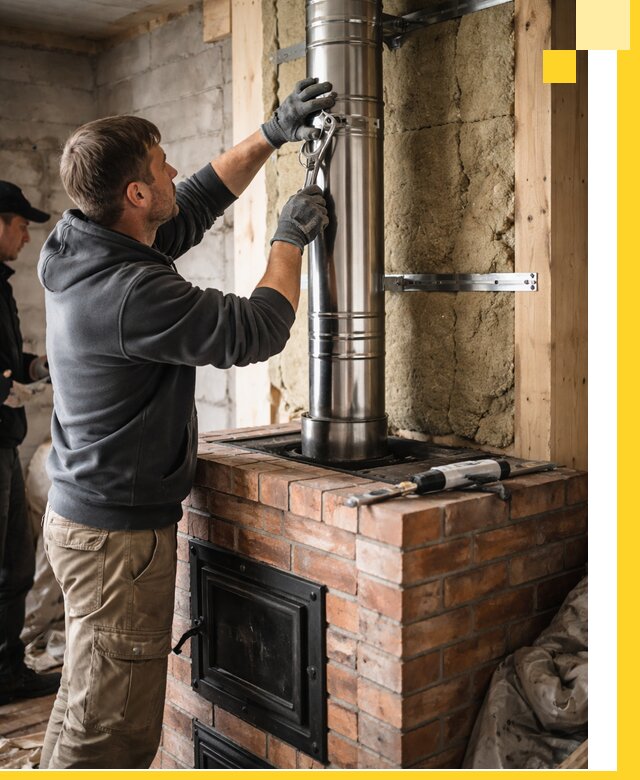 Изготовление и монтаж печей и дымоходов под ключ в Карталах