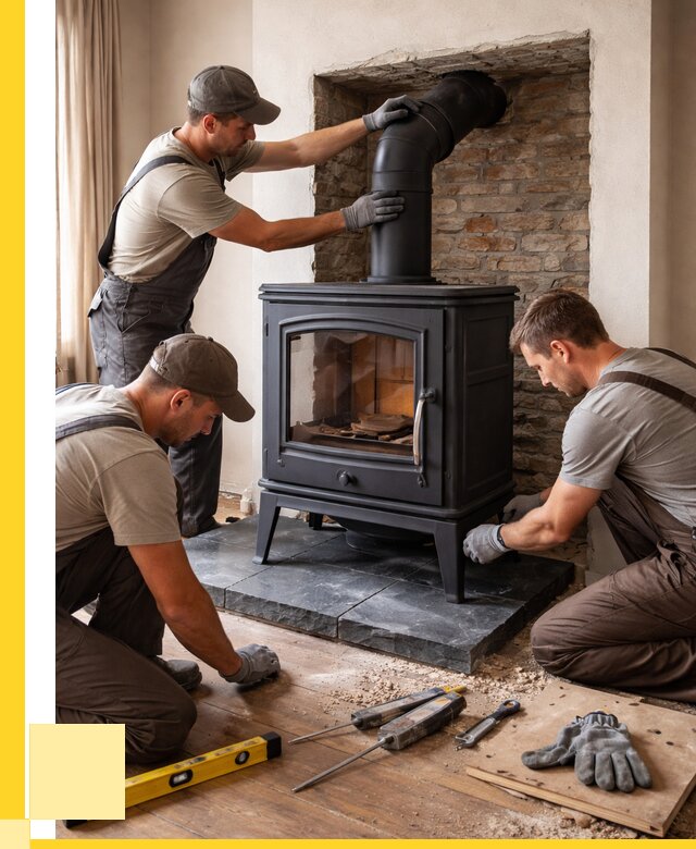 Монтаж печи камина в частном доме в Карталах от 26078 р. | ЭриданКрт