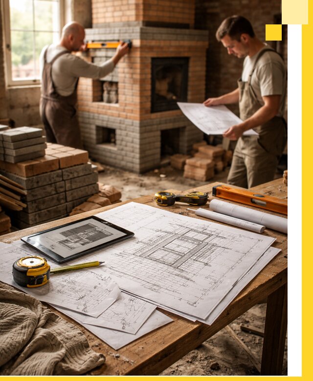 Проекты печей и каминов с индивидуальным дизайном в Карталах