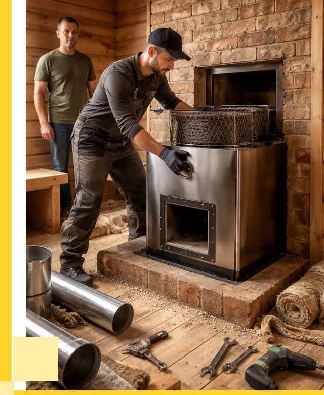 Монтаж банных печей под ключ в Карталах от 18776 р., ЭриданКрт