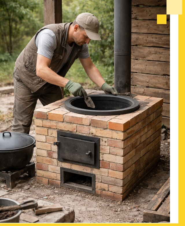 Изготовление и установка печей для казана в Карталах под ключ