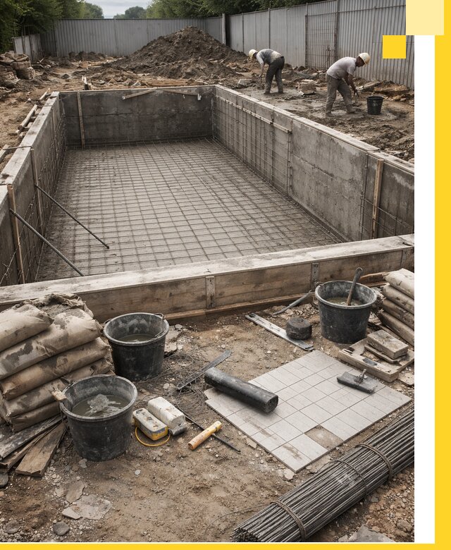 Строительство бассейнов под ключ в Карталах, дизайн и монтаж