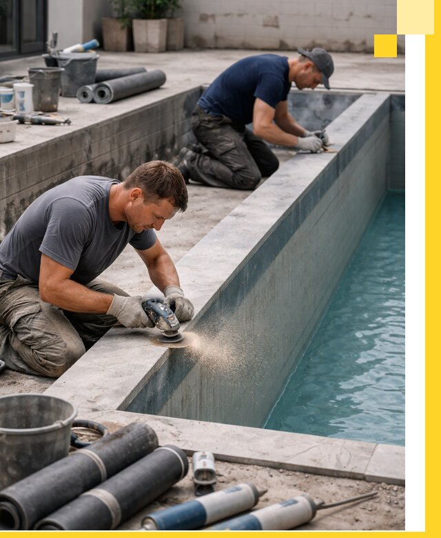 Профессиональный ремонт бассейнов под ключ в Карталах