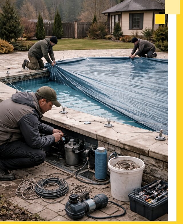 Консервация бассейнов в Карталах: подготовка к длительному хранению