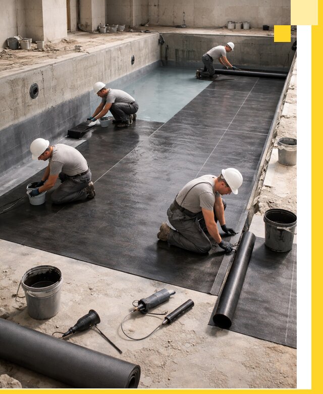 Профессиональная гидроизоляция бассейнов и чаш в Карталах под ключ