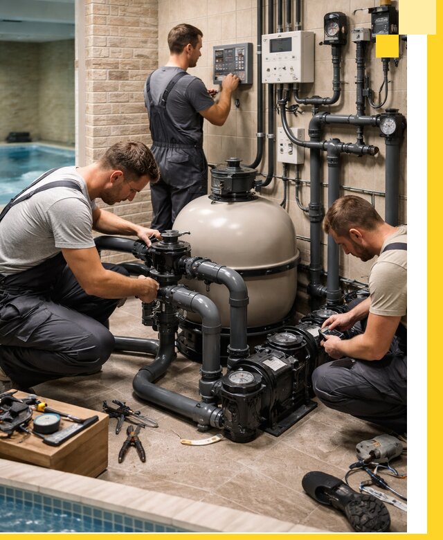 Комплексное оборудование для бассейнов под ключ в Карталах