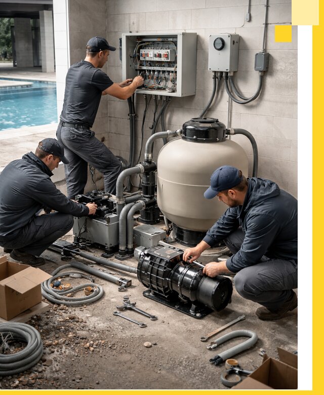 Профессиональный монтаж оборудования для бассейнов в Карталах