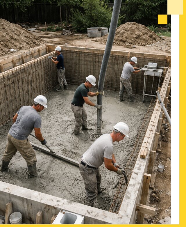 Строительство бетонных бассейнов под ключ в Карталах