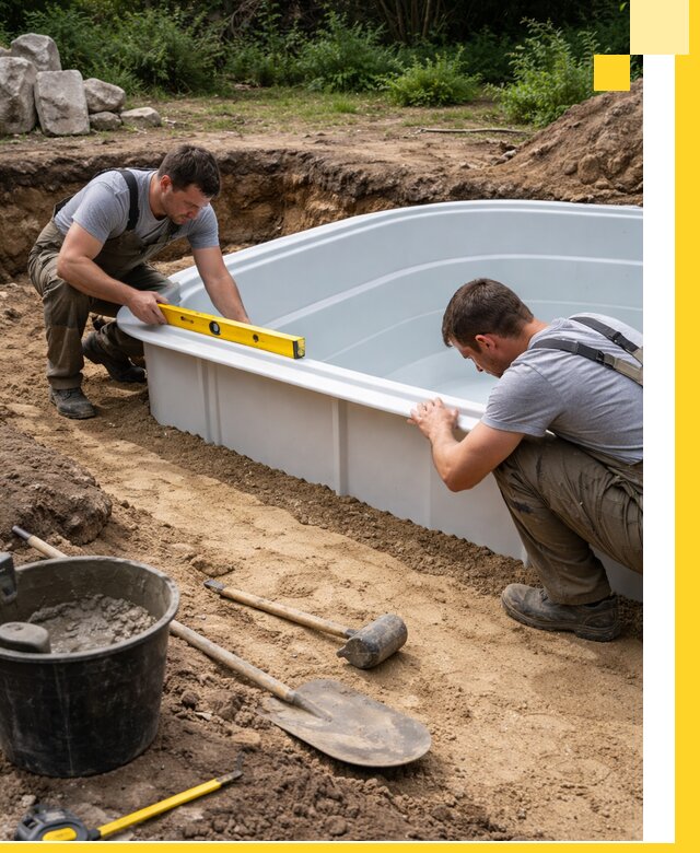 Производство и установка пластиковых бассейнов в Карталах под ключ