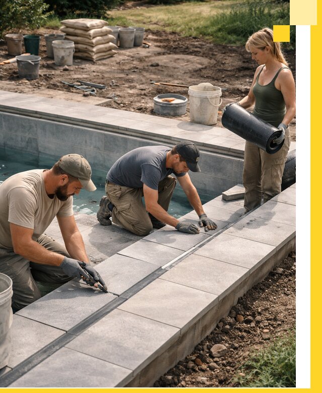 Строительство и монтаж уличных бассейнов под ключ в Карталах