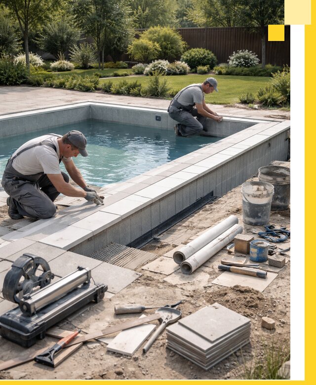 Строительство открытых бассейнов под ключ в Карталах профессионально