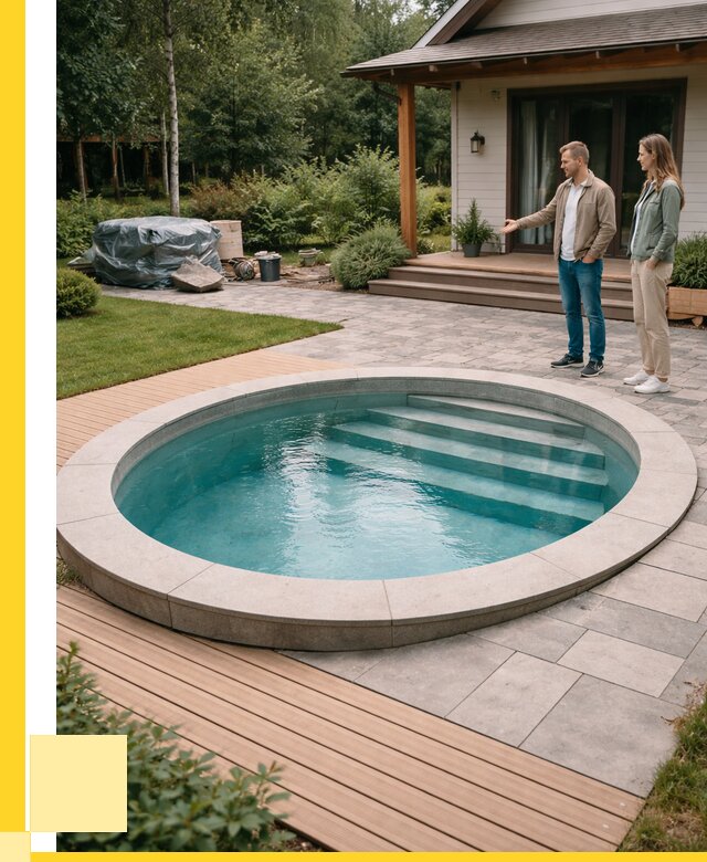 Бассейн на даче под ключ в Карталах от 208620 р., ЭриданКрт