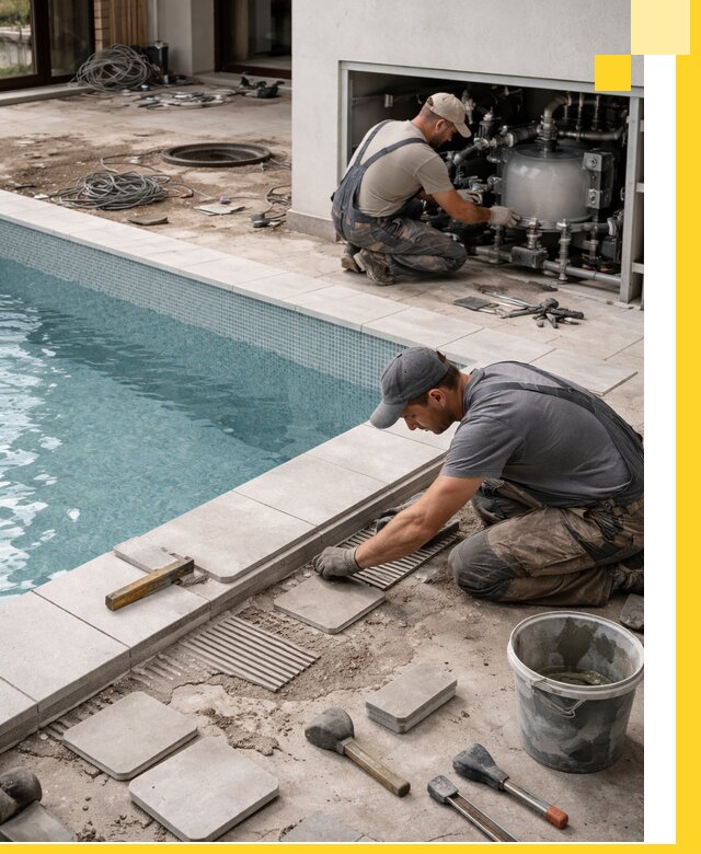 Строительство и монтаж бассейнов в коттедже в Карталах