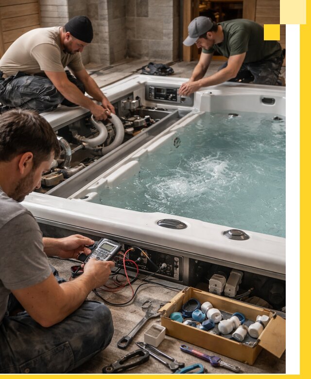 Гидромассажные бассейны под ключ в Карталах, дизайн и монтаж