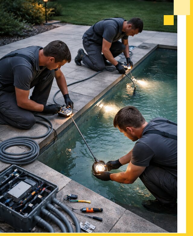 Профессиональное освещение бассейнов в Карталах: дизайн и монтаж