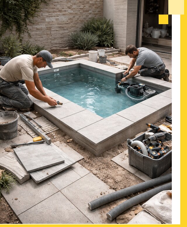 Мини бассейны под ключ в Карталах, дизайн и установка