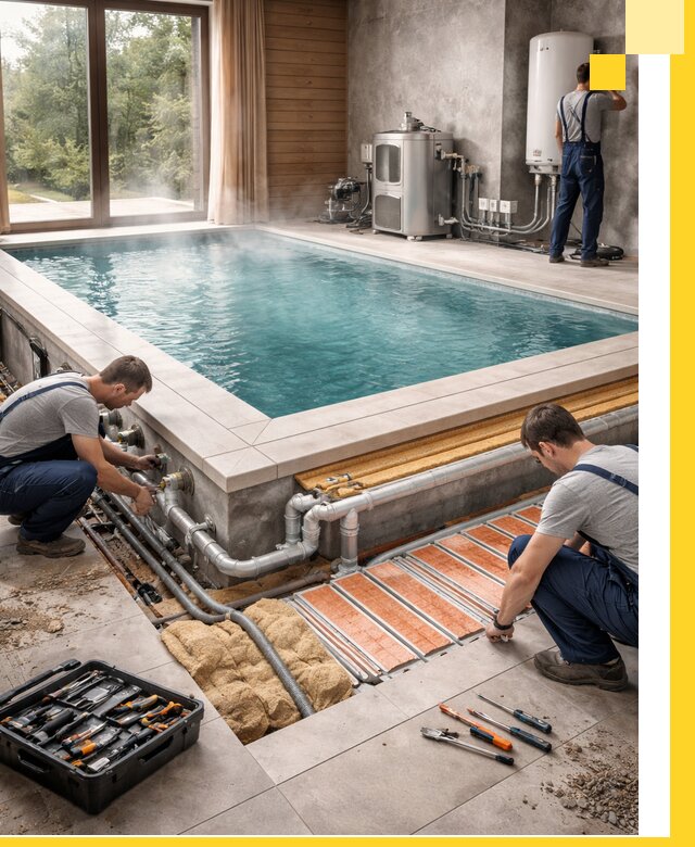 Проектирование и строительство тёплых бассейнов в Карталах