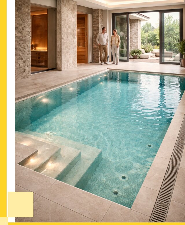 Бассейн во дворе в Карталах: проект, отделка от 1251720 р. | ЭриданКрт