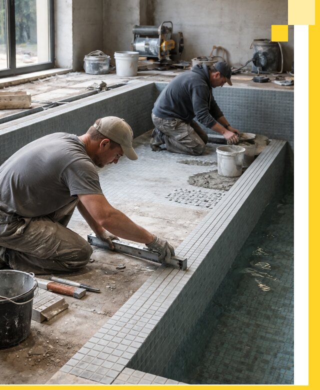 Строительство бассейна в частном доме в Карталах под ключ