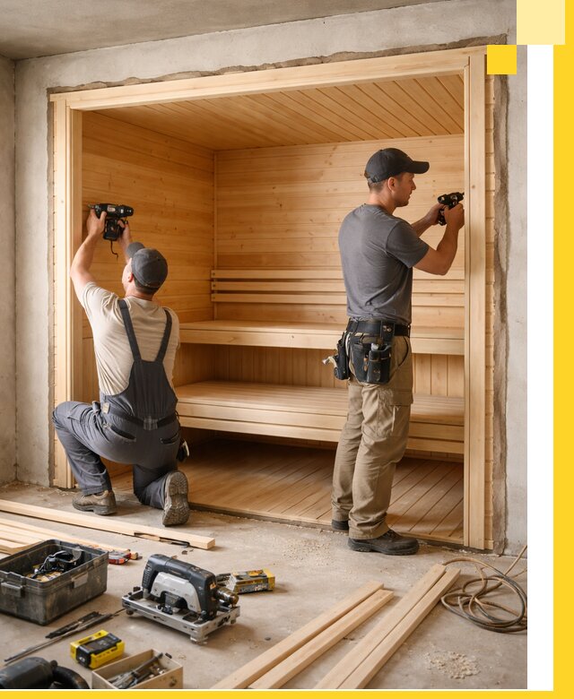 Монтаж саун под ключ в Карталах — проектирование и установка