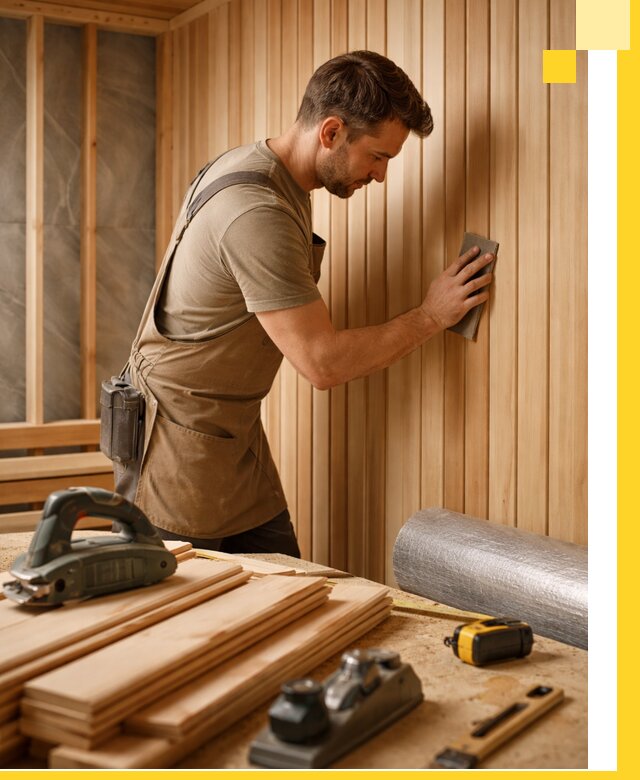 Профессиональная отделка саун и парных под ключ в Карталах