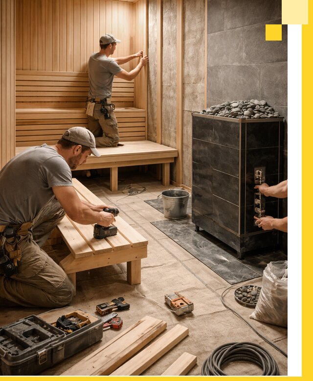 Дизайн и строительство интерьерных саун под ключ в Карталах