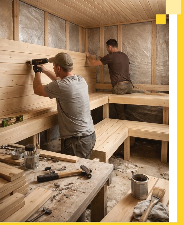 Профессиональная отделка бань и саун под ключ в Карталах