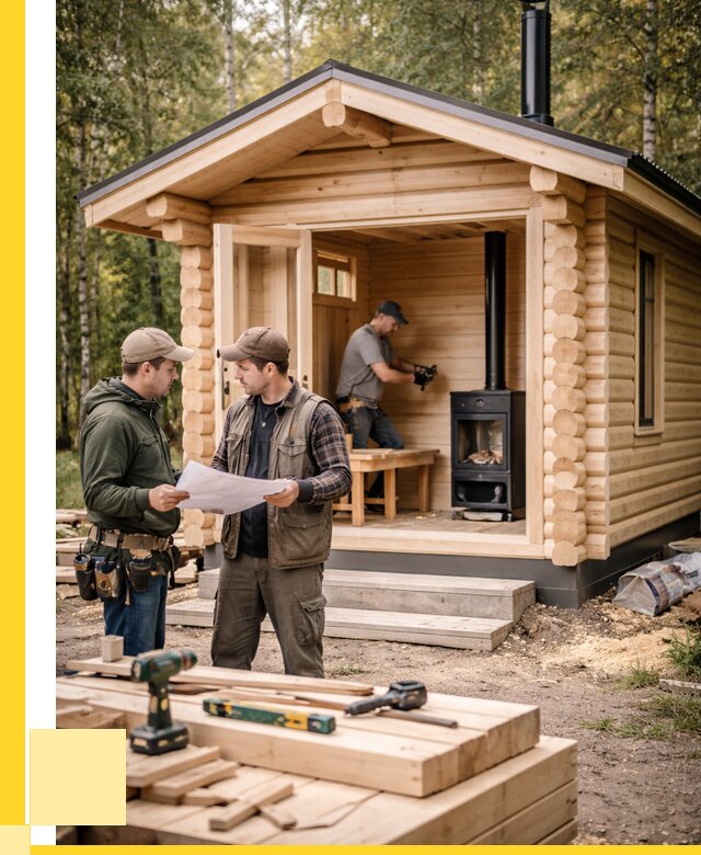 Монтаж бань под ключ в Карталах — от 208620 р. | ЭриданКрт