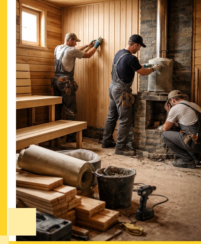 Ремонт бань под ключ в Карталах от 46940 р. | ЭриданКрт