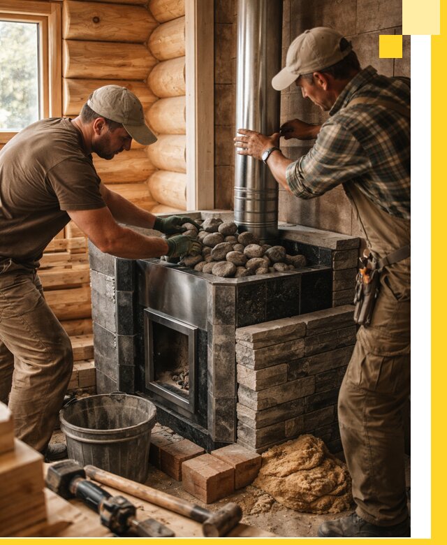 Строительство и отделка русских бань под ключ в Карталах