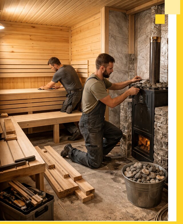 Дизайн и строительство интерьеров бань под ключ в Карталах