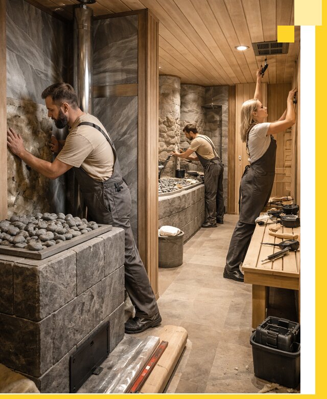 Строительство бань и SPA процедур в Карталах под ключ и отделкой