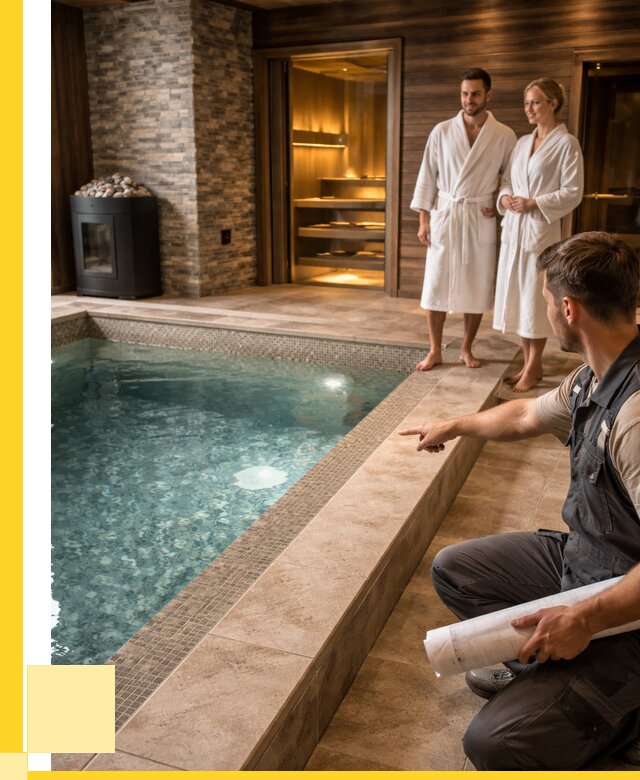 Проект бани с бассейном под ключ в Карталах от 67802 р. | ЭриданКрт