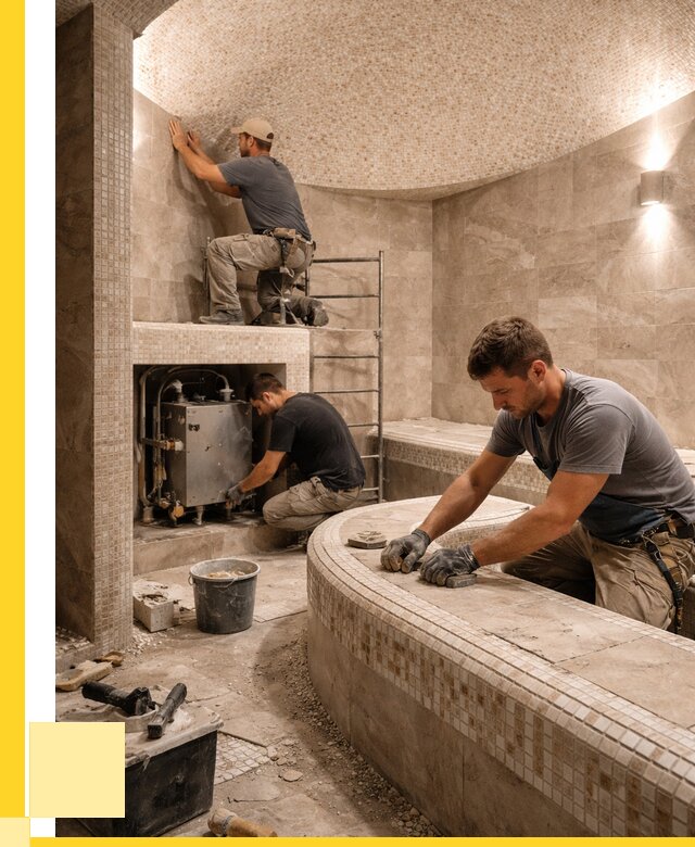 Монтаж хамамов под ключ в Карталах от 260775 р. ЭриданКрт