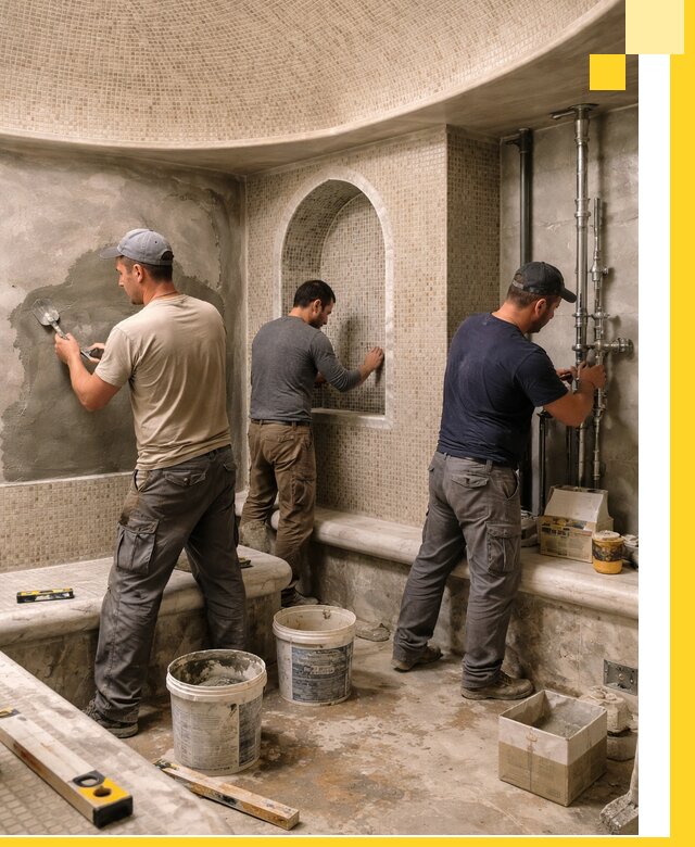 Профессиональный монтаж хамамов под ключ в Карталах с гарантией