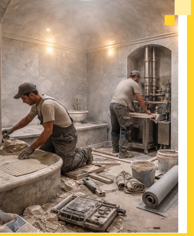 Строительство турецких бань хаммам под ключ в Карталах