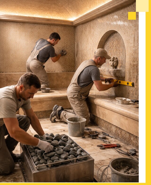 Проектирование и строительство хамама и сауны в Карталах